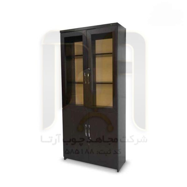 کتابخانه شیشه خور مجاهد چوب آرتا